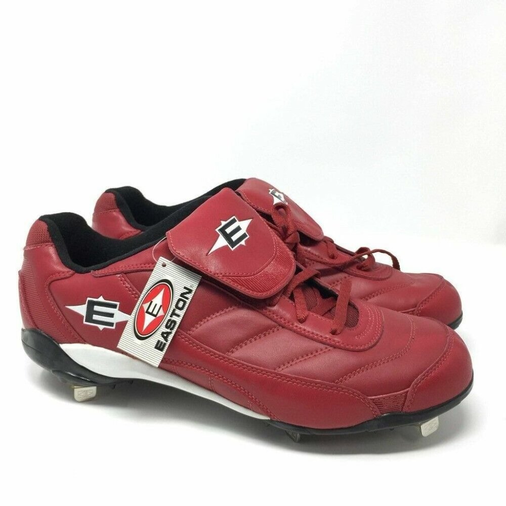 Easton Mens Baseball Metal Low Cleats US 15‎ EUR 50.5 M33201 Spikes Red NEW